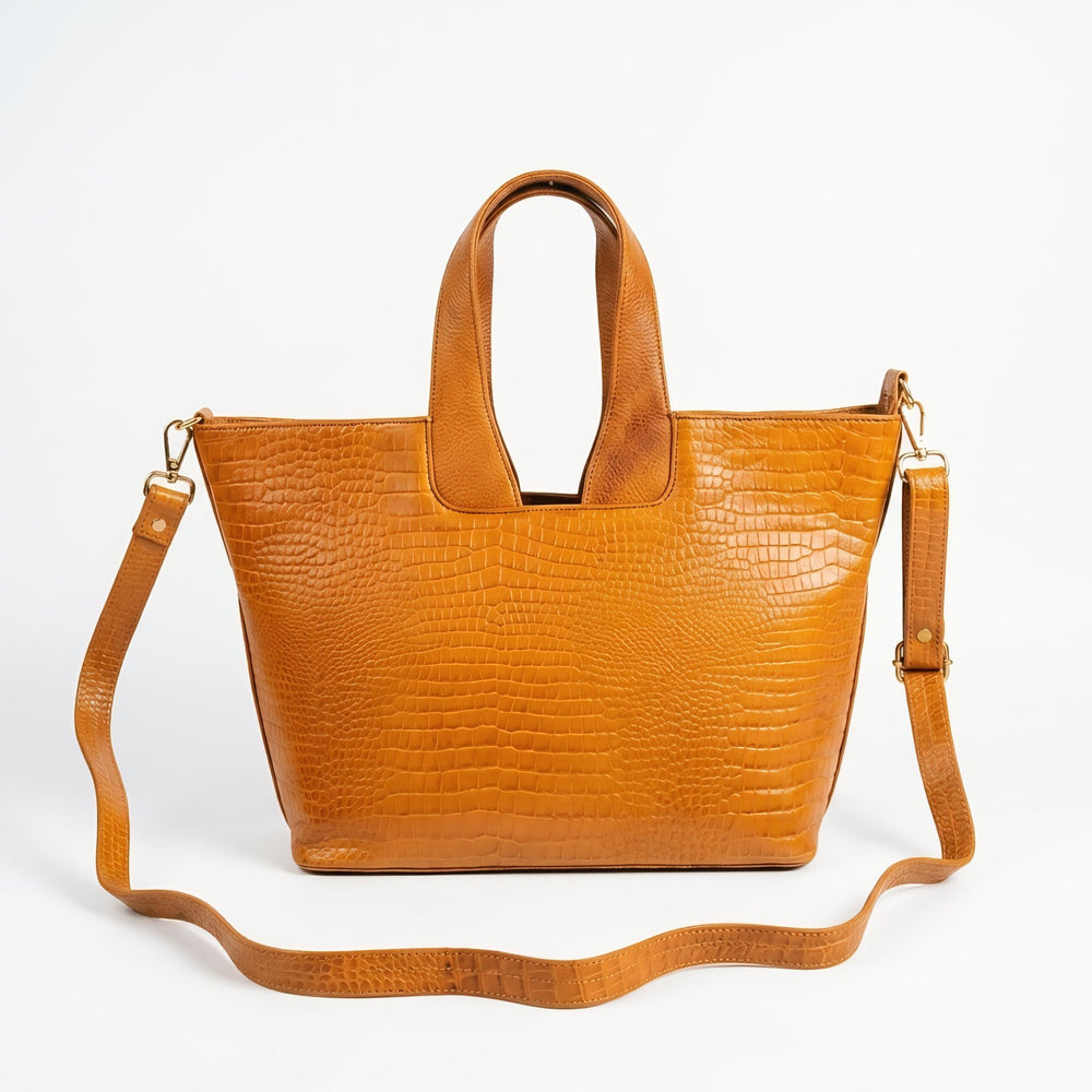 Leather Handbag Bag - TOTE BOAT