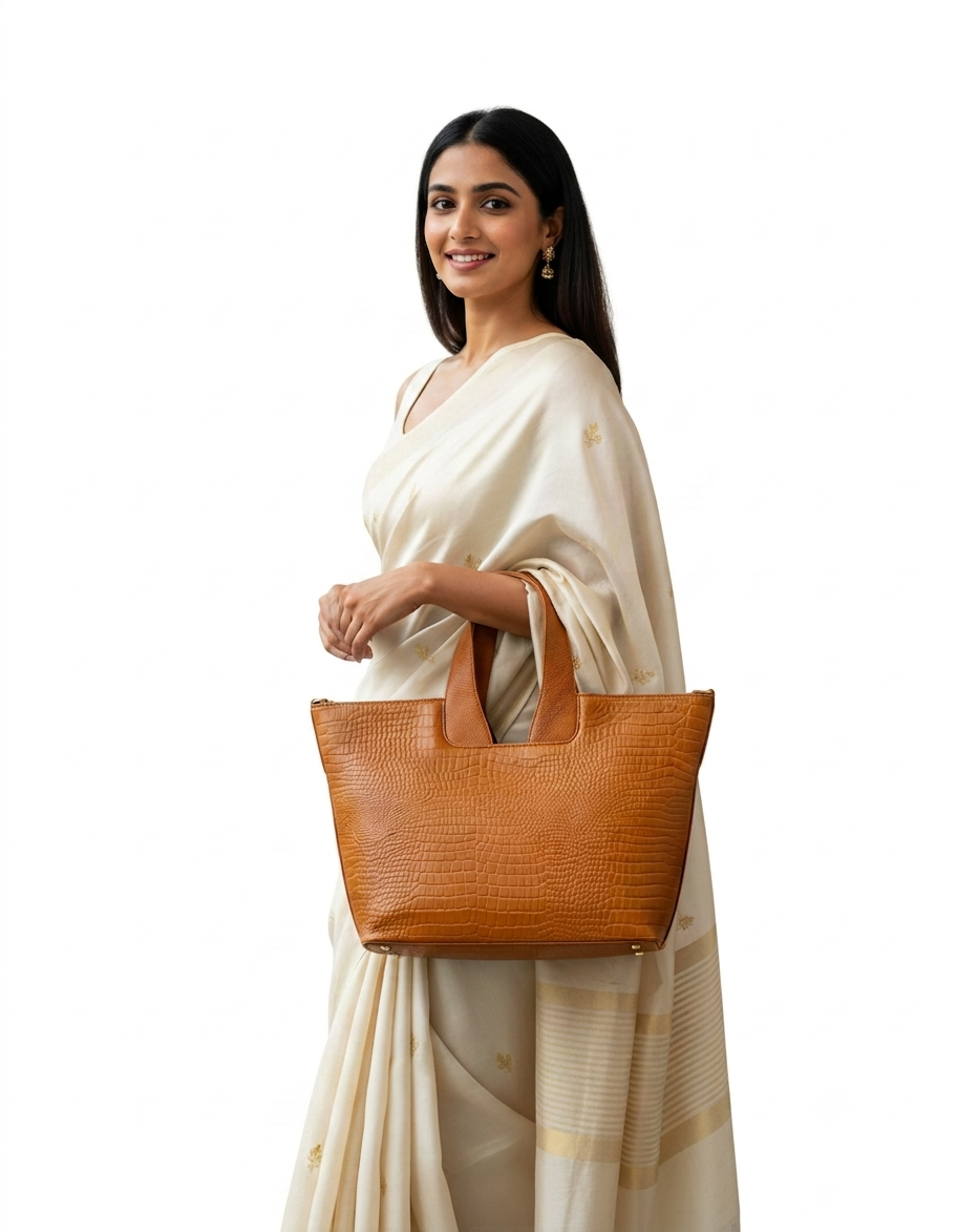 Leather Handbag Bag - TOTE BOAT
