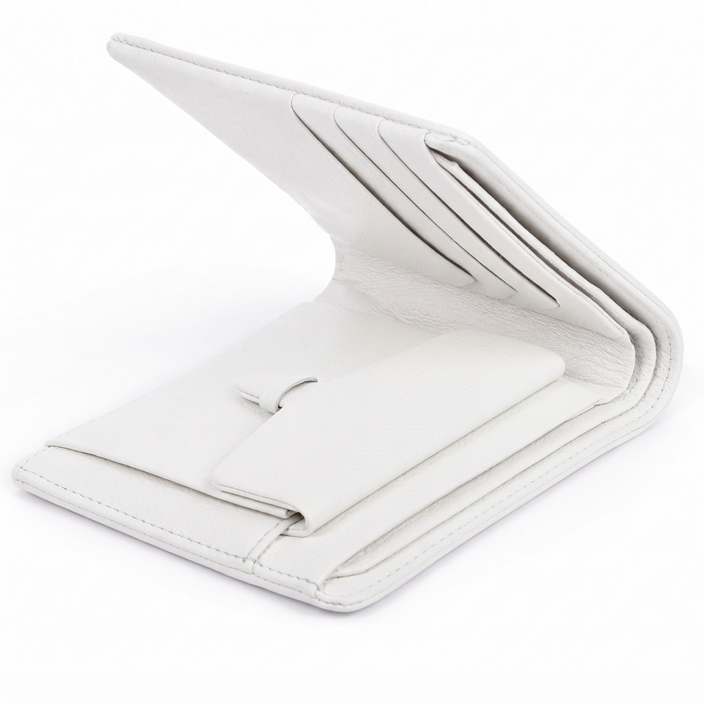 Lambskin Leather Wallet - STITCHLESS