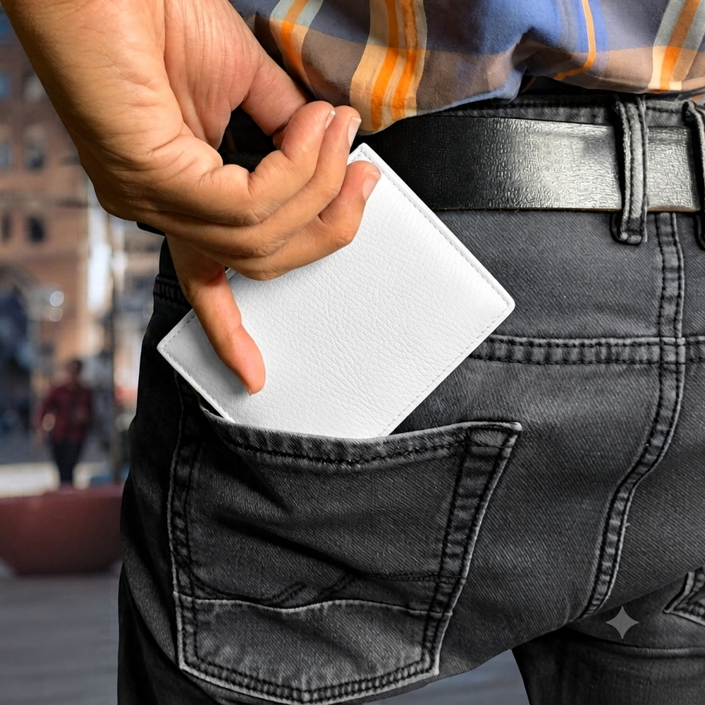 Lambskin Leather Wallet - STITCHLESS