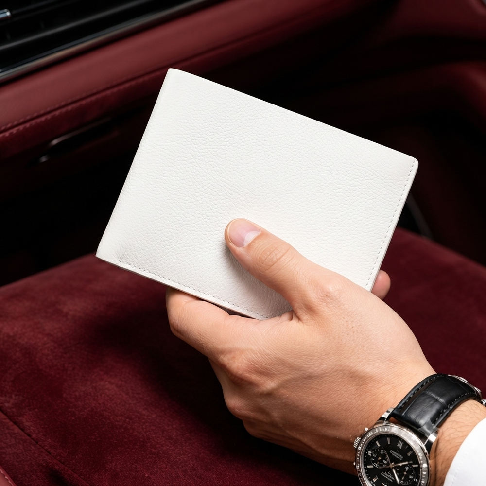 Lambskin Leather Wallet - STITCHLESS