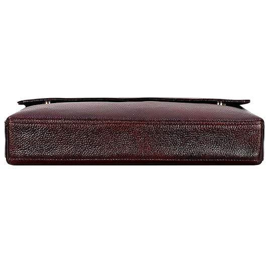 Leather Laptop Bag - Double Flap