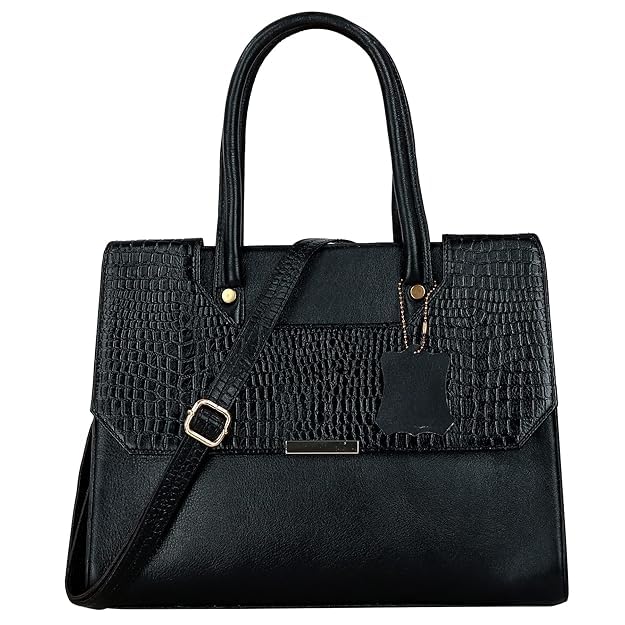 Structured Leather Handbag - CUT FLAP
