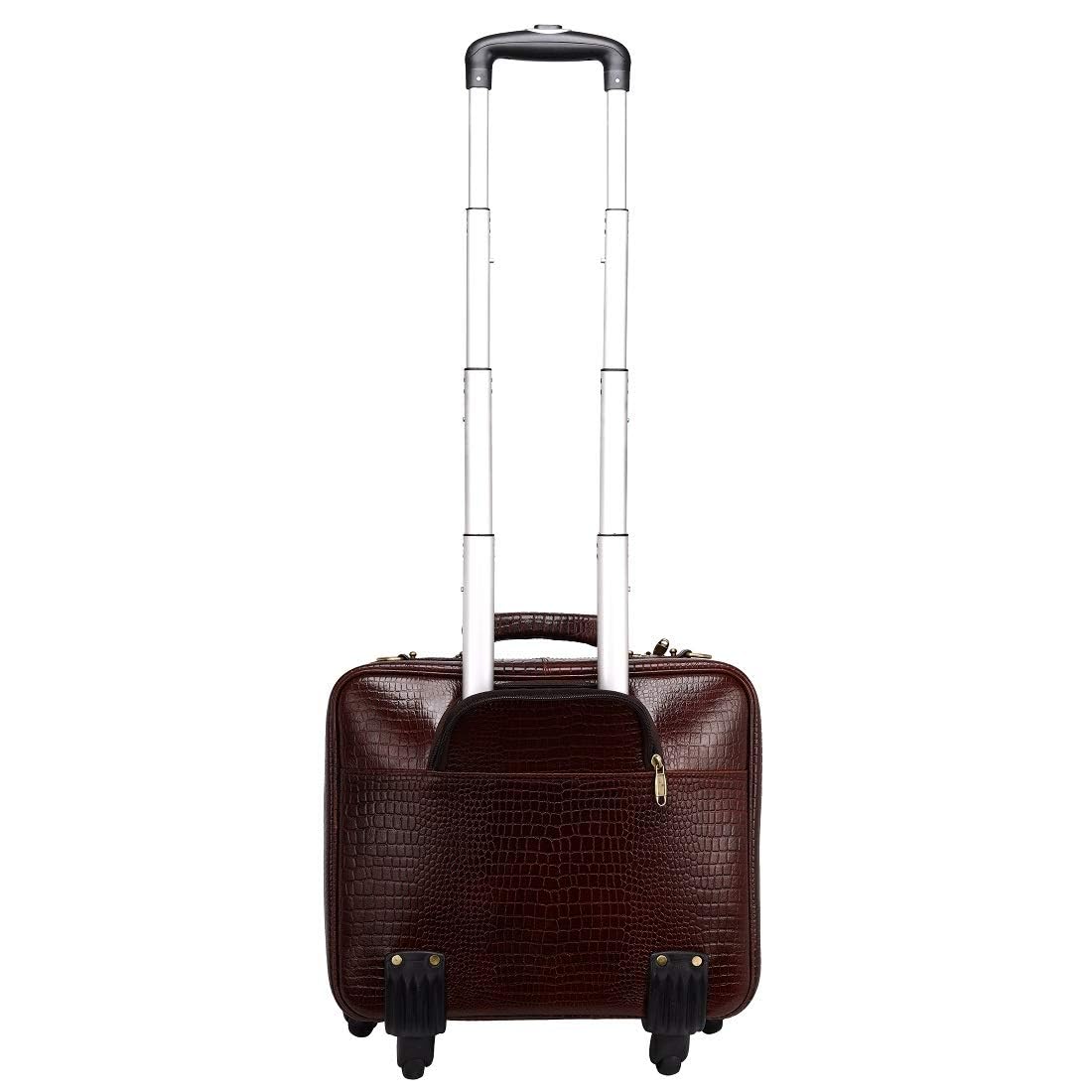 Leather Laptop Roller Trolley - The Retro