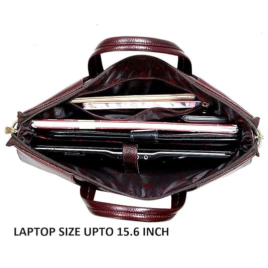 Leather Laptop Bag - Double Flap