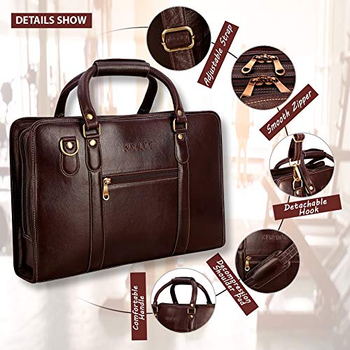 Leather Laptop Briefcase - New Basket
