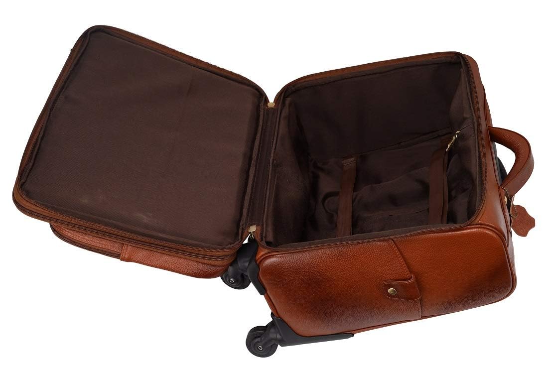 Leather Laptop Roller Trolley - The Ridgeway