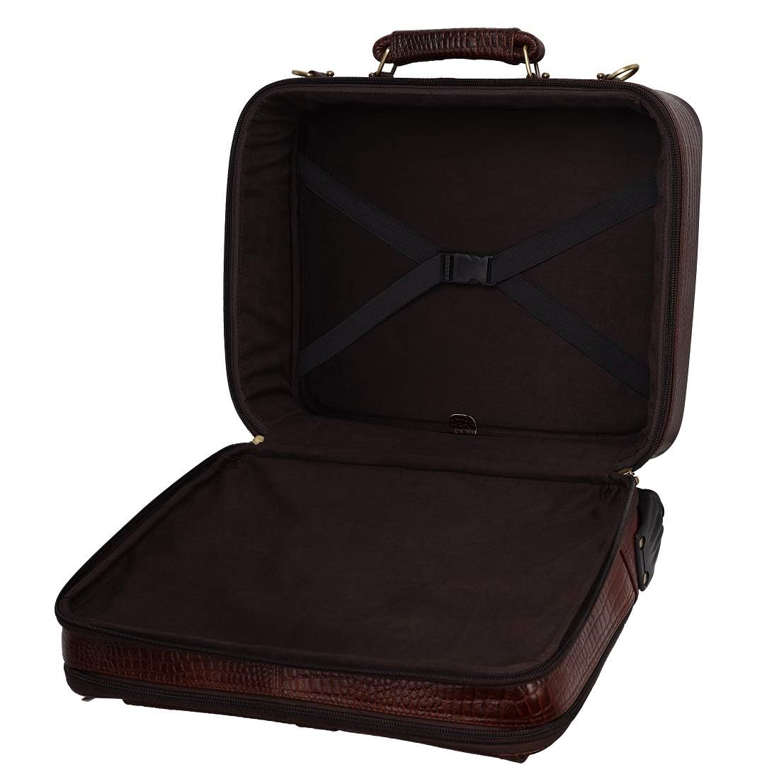 Leather Laptop Roller Trolley - The Retro