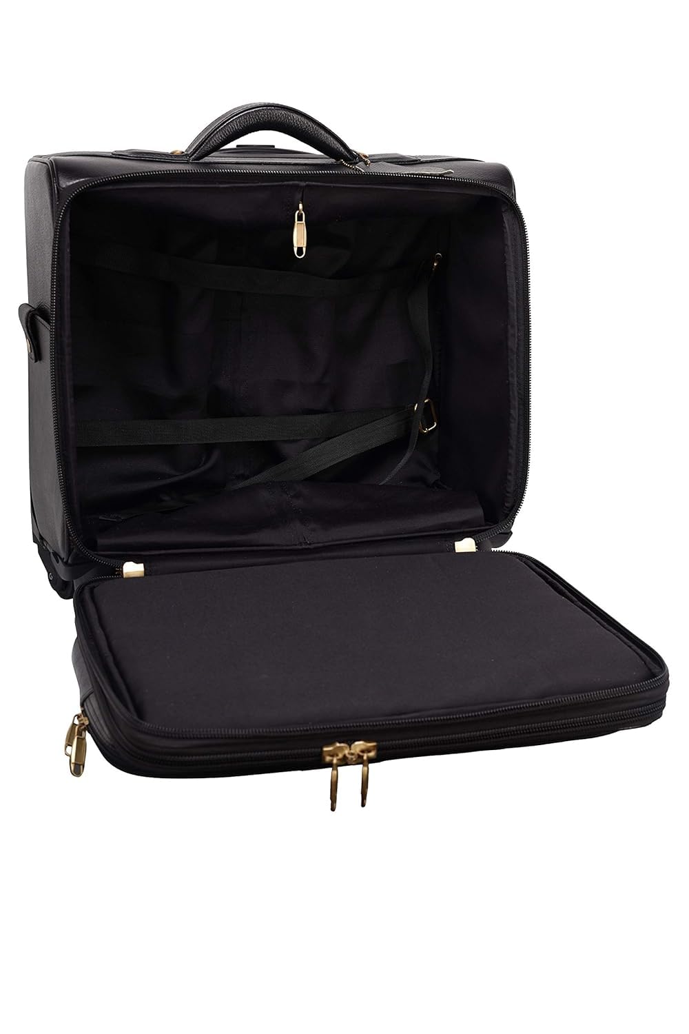 Leather Laptop Roller Trolley - The Ridgeway