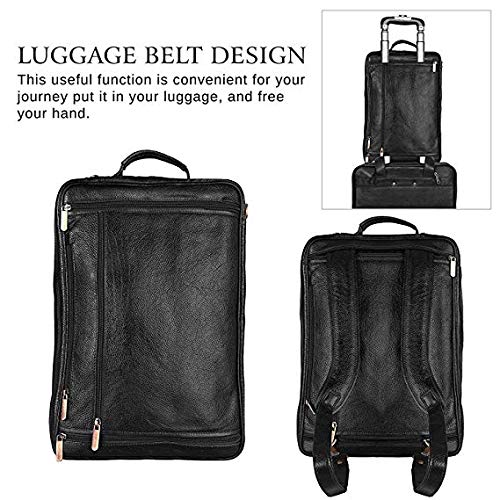 Leather Laptop Backpack Cum Office Bag - Convertible
