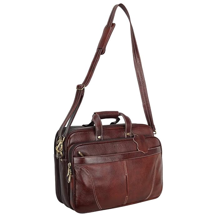 Leather Expandable Bag - Stitch Line