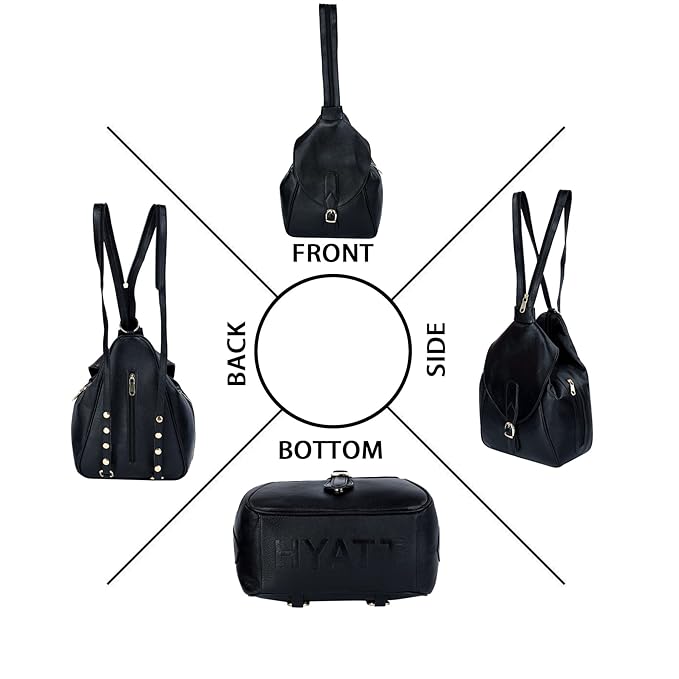 Women's Leather Backpack - 2 in 1