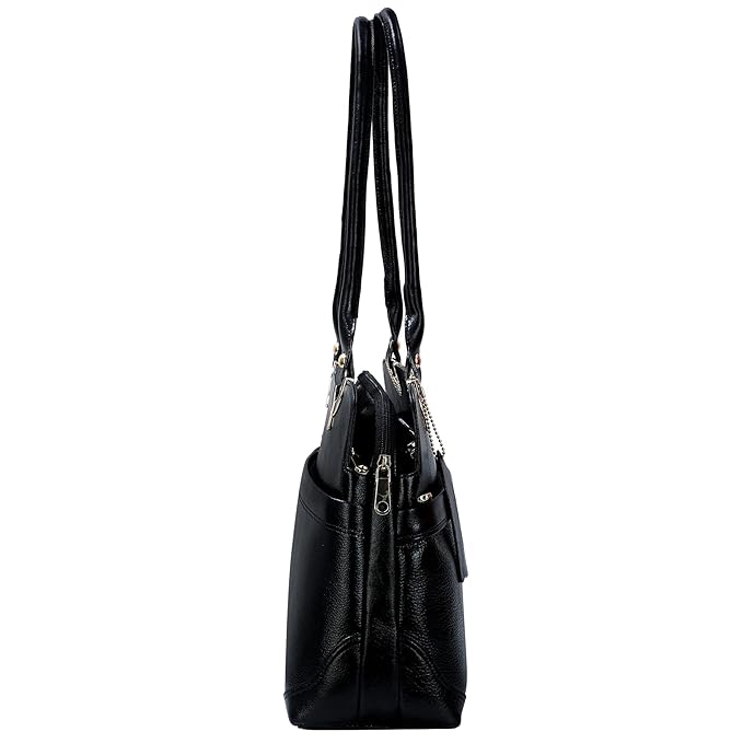 Leather Shoulder Bag - Elegant