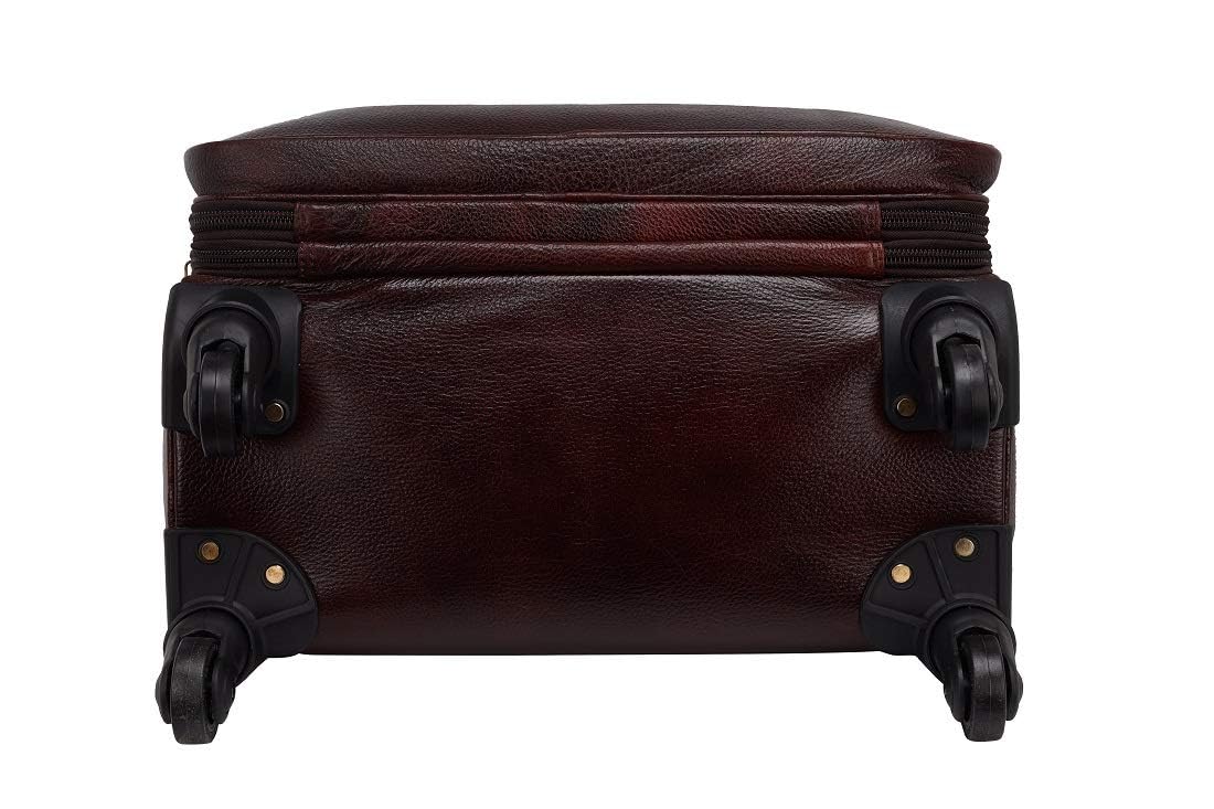 Leather Laptop Roller Trolley - The Ridgeway