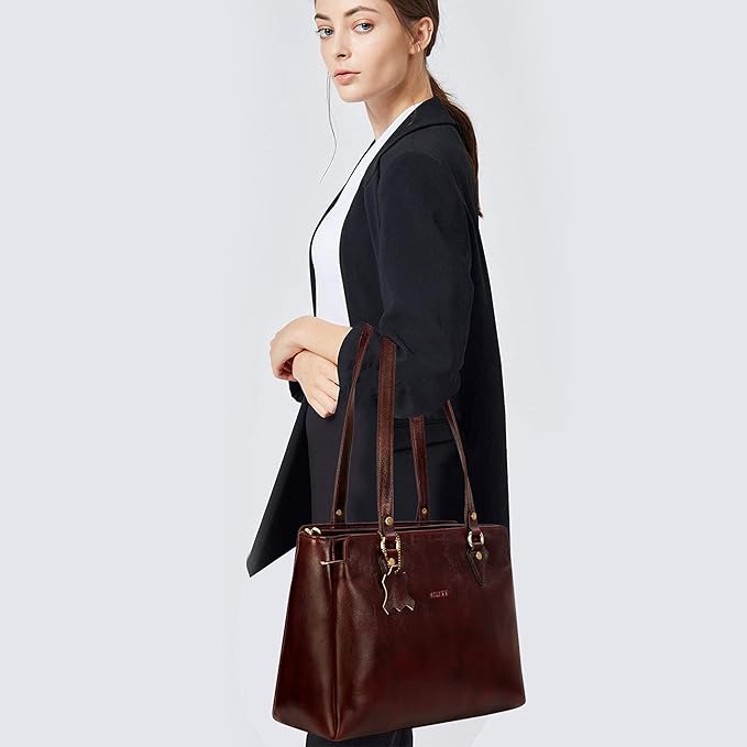 Leather Shoulder Bag - Solid