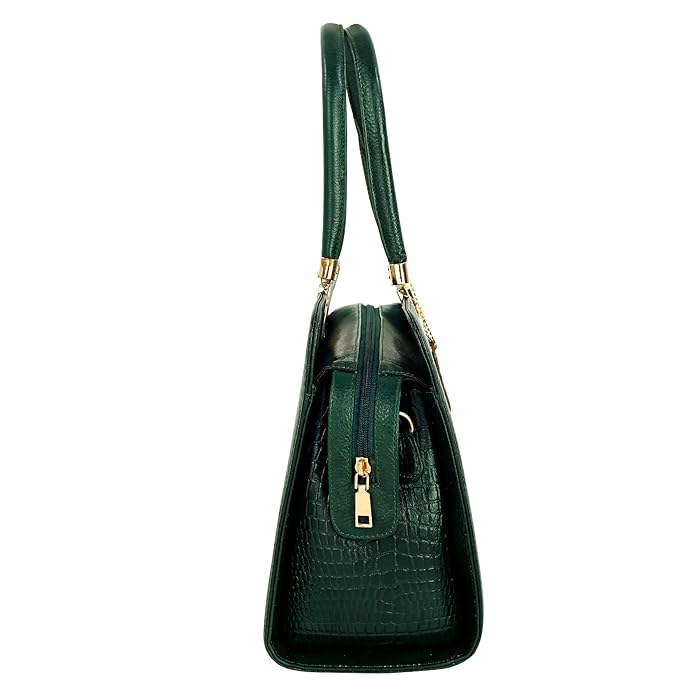 Croco Leather Handbag - The Milano