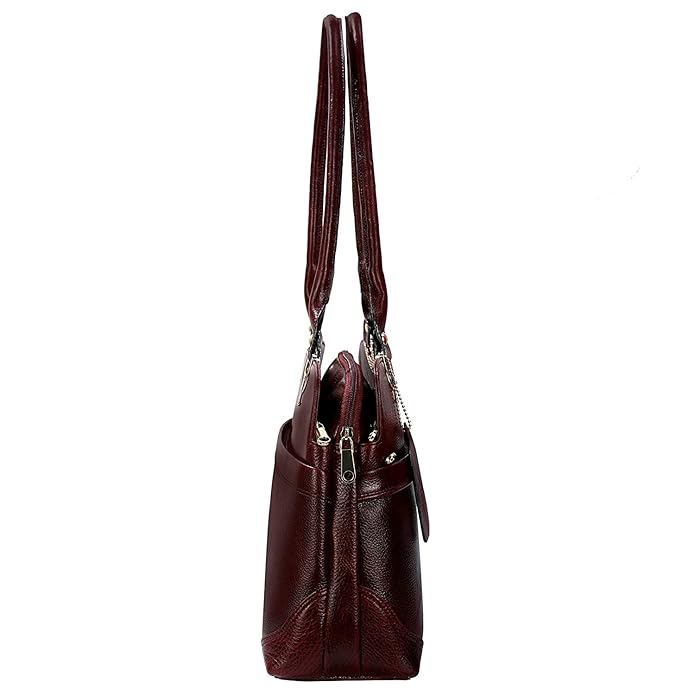 Leather Shoulder Bag - Elegant