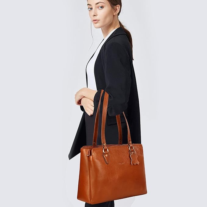 Leather Shoulder Bag - Solid