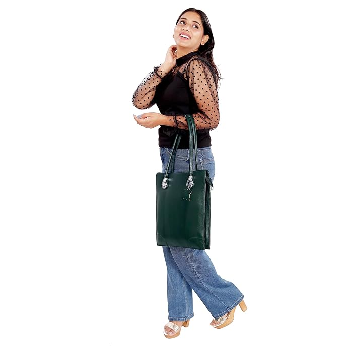 Leather Tote Bag - Vertica