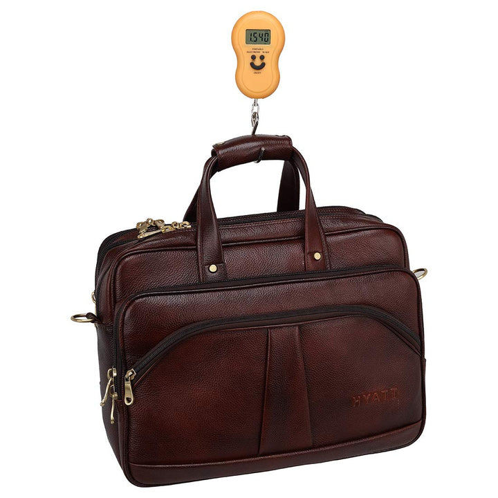 16 Inch - 24 litres Capacity Leather Laptop Office Briefcase for Men