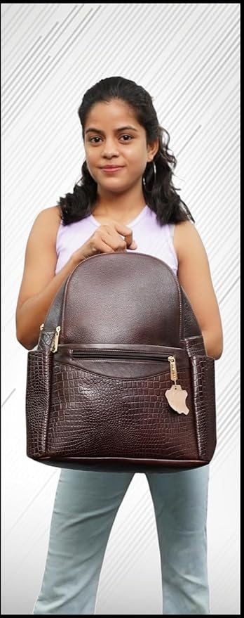 Leather Laptop Backpack - Convertible