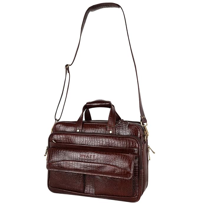 Leather Laptop Briefcase - Time Traveller