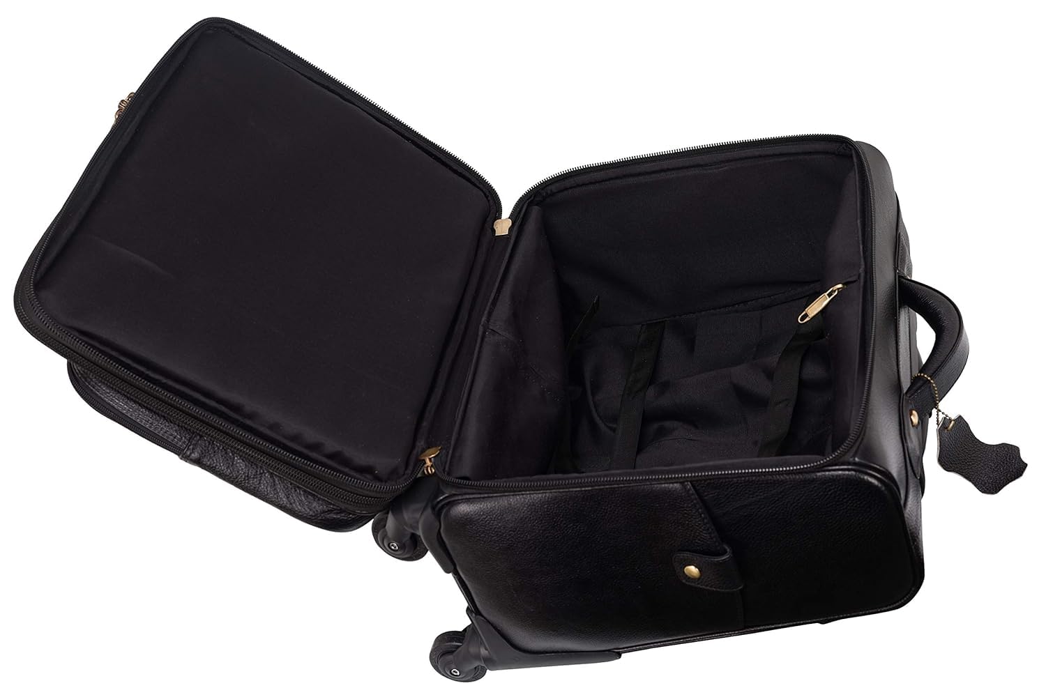 Leather Laptop Roller Trolley - The Ridgeway