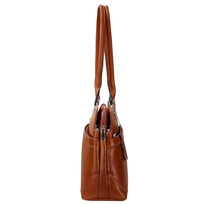 Leather Shoulder Bag - Elegant