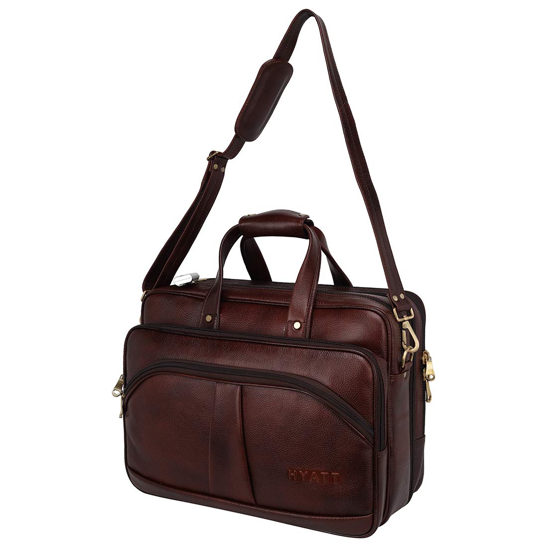 16 Inch - 24 litres Capacity Leather Laptop Office Briefcase for Men