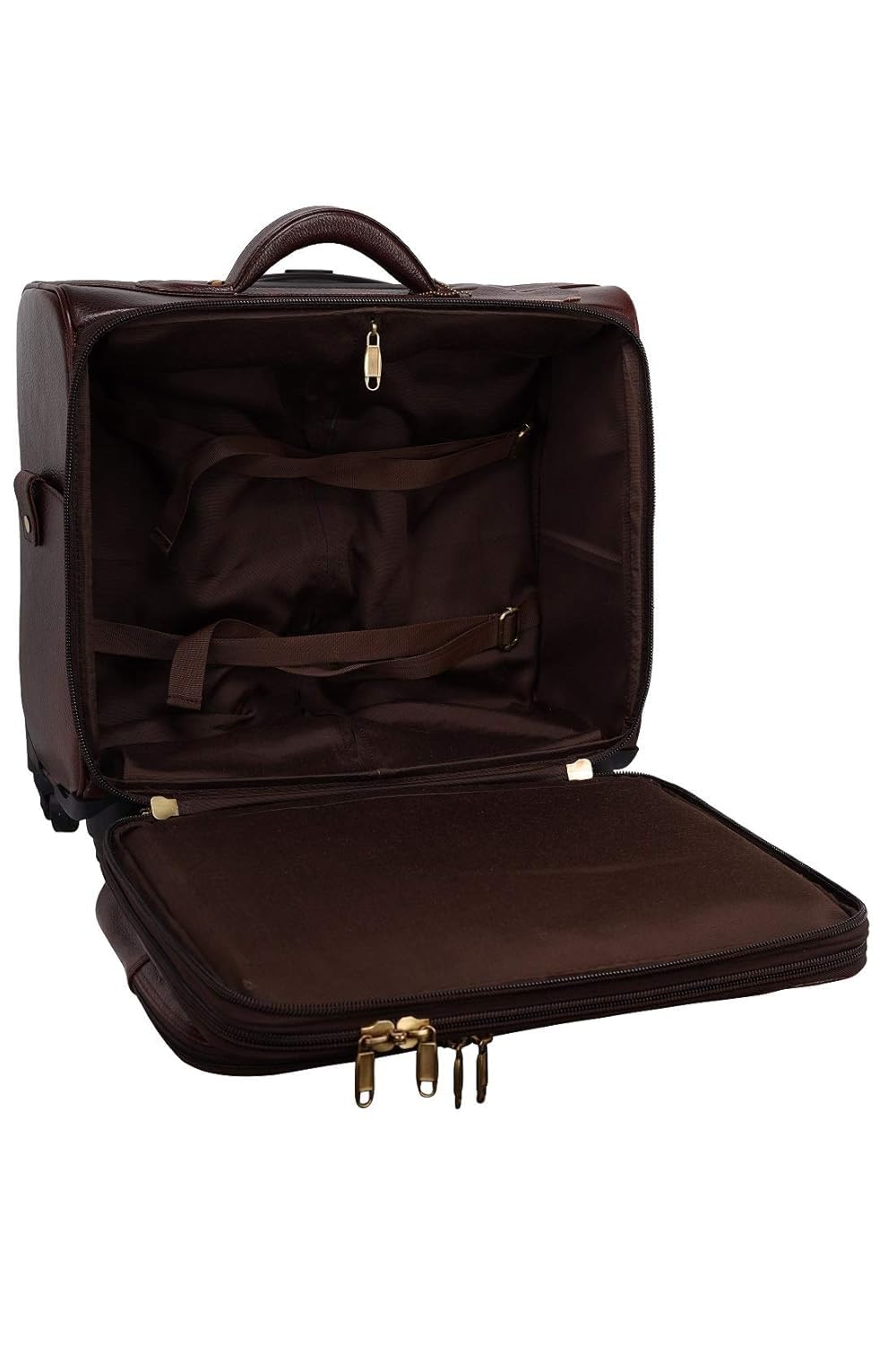 Leather Laptop Roller Trolley - The Ridgeway