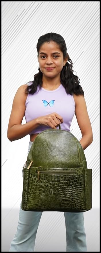 Leather Laptop Backpack - Convertible