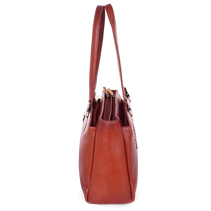 Leather Shoulder Bag - Solid