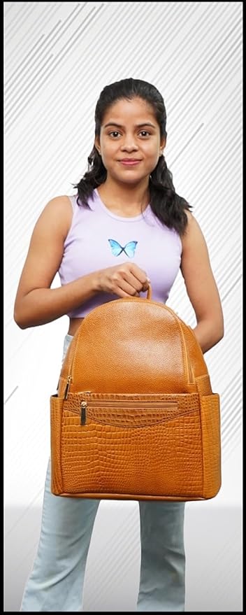 Leather Laptop Backpack - Convertible