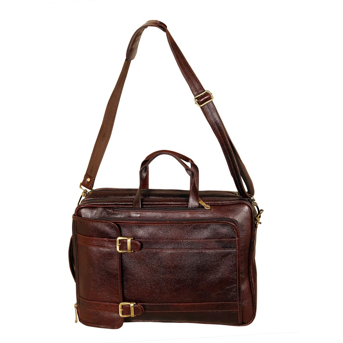 Leather Laptop Backpack Cum Office Bag - Convertible