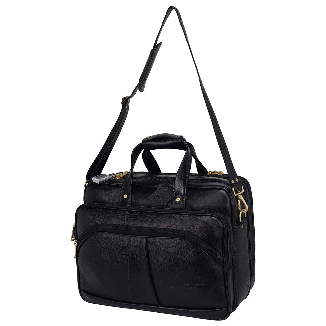16 Inch - 24 litres Capacity Leather Laptop Office Briefcase for Men