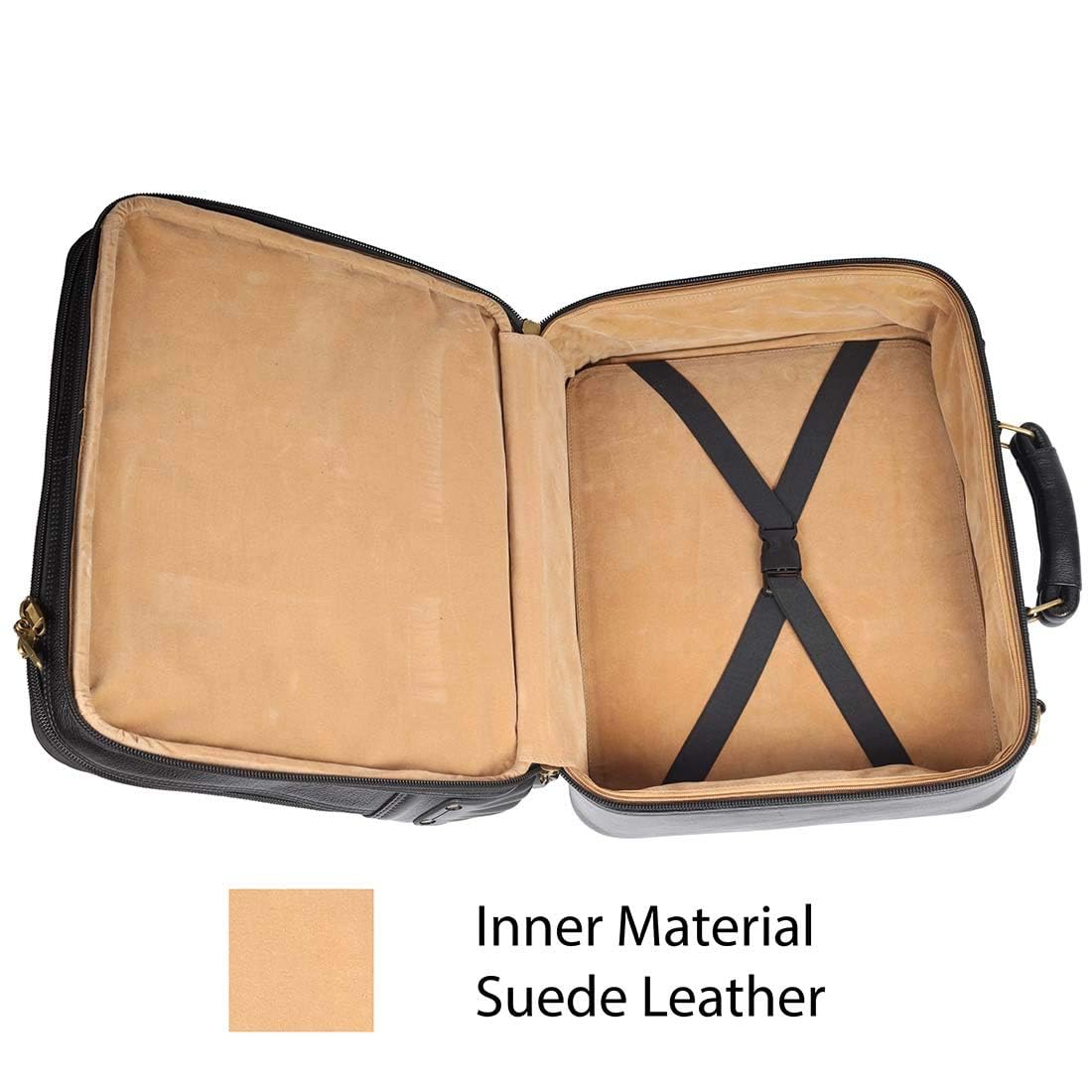 Leather Laptop Roller Trolley - The Retro