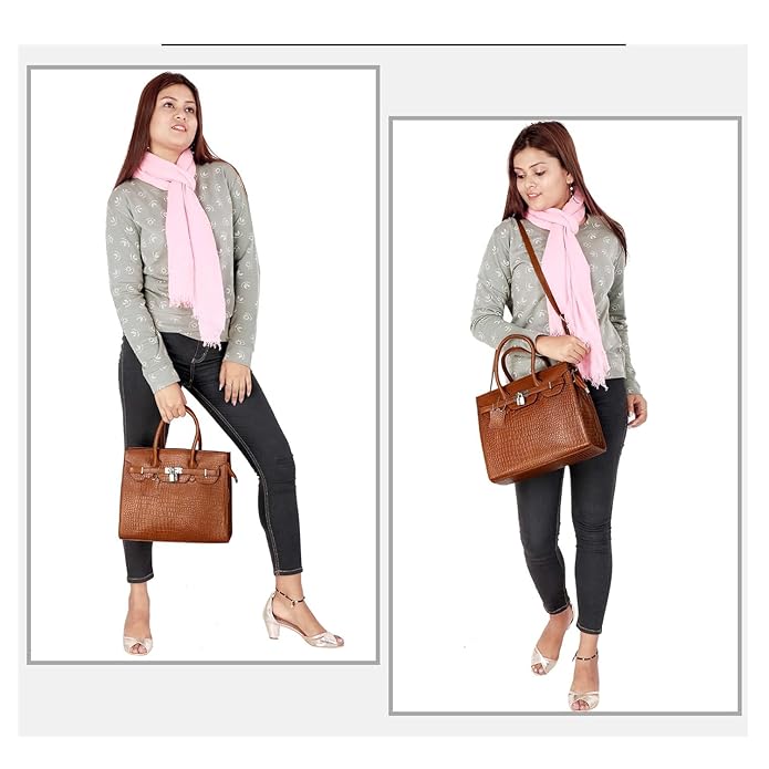 Croco Leather Handbag - The Harmass