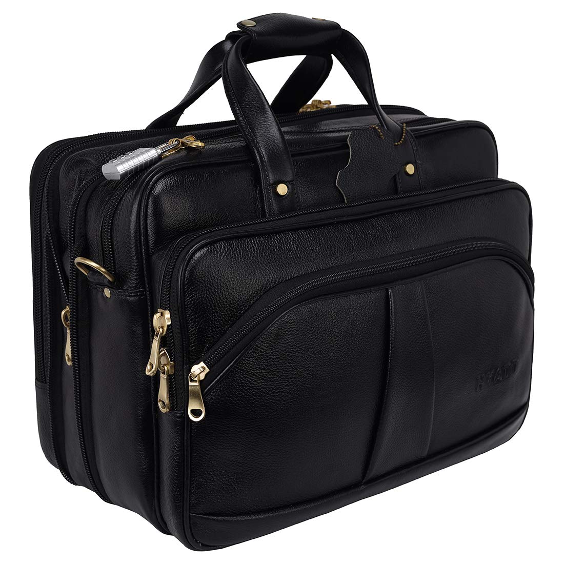 16 Inch - 24 litres Capacity Leather Laptop Office Briefcase for Men