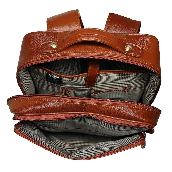 Leather Laptop Backpack - Four Line