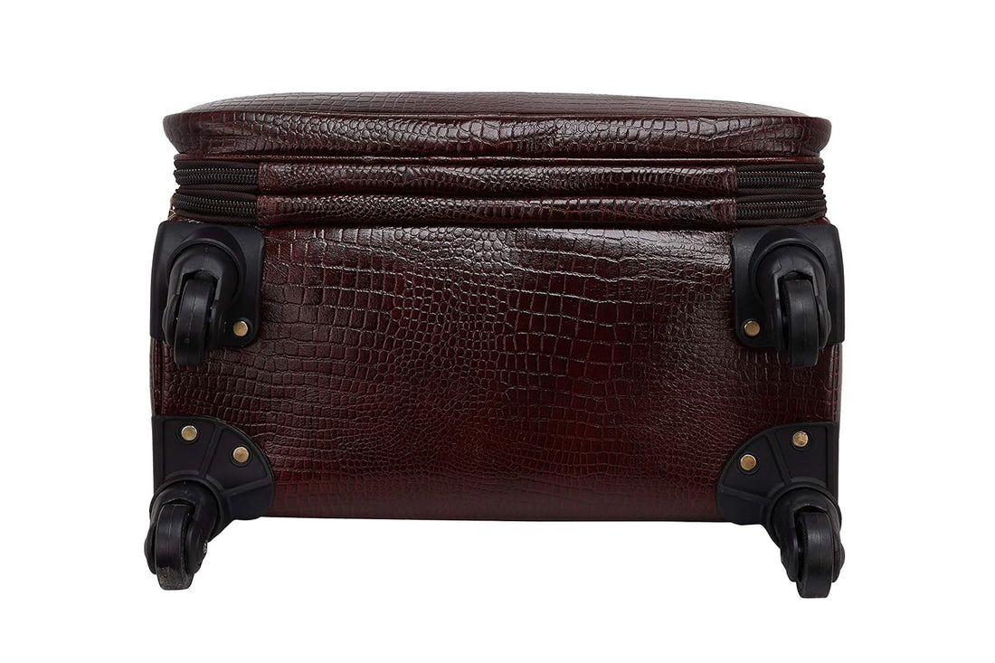 Leather Laptop Roller Trolley - The Ridgeway