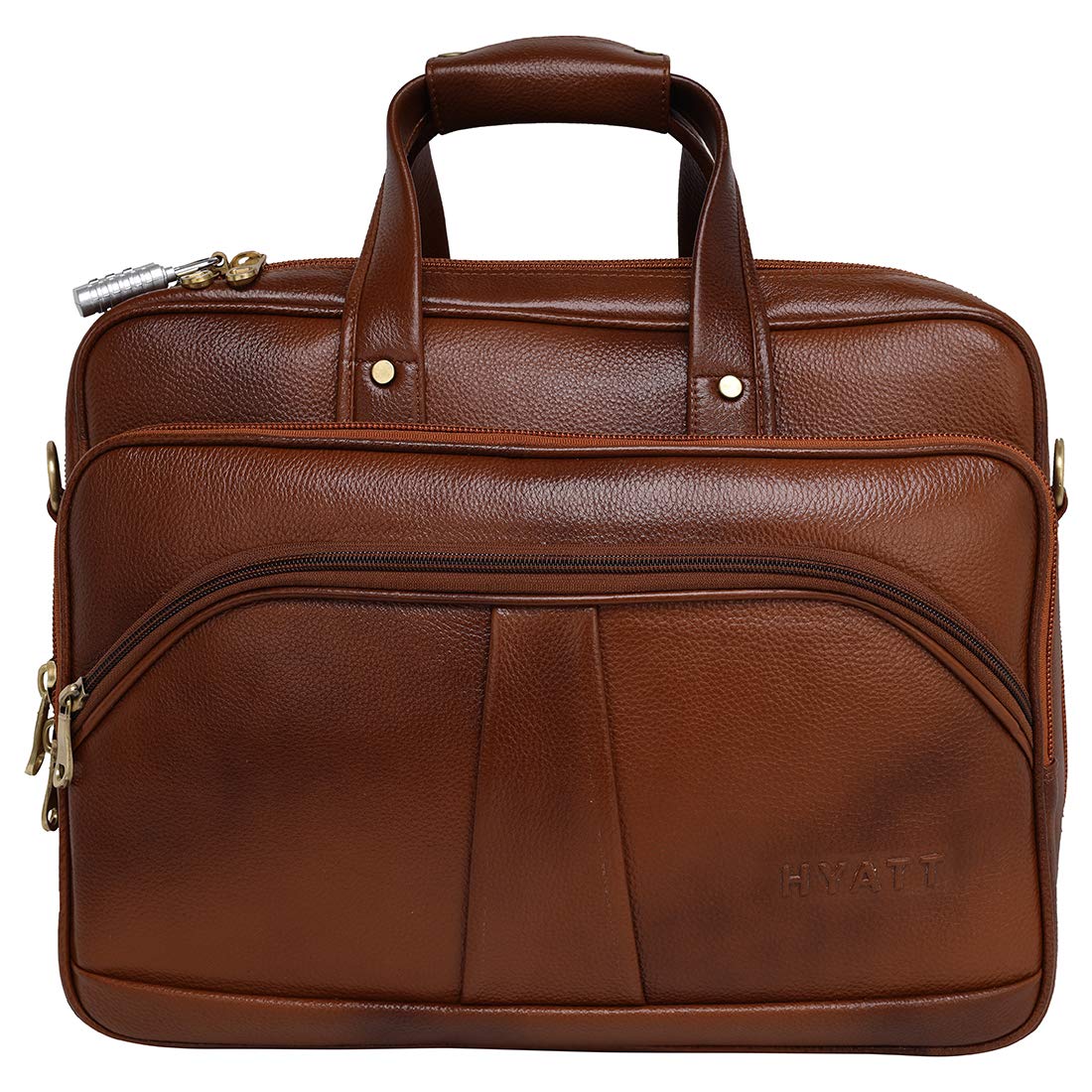 16 Inch - 24 litres Capacity Leather Laptop Office Briefcase for Men