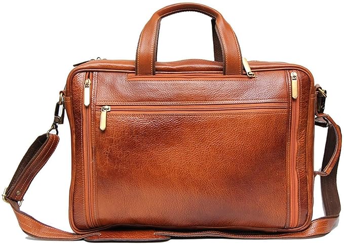 Leather Laptop Backpack Cum Office Bag - Convertible