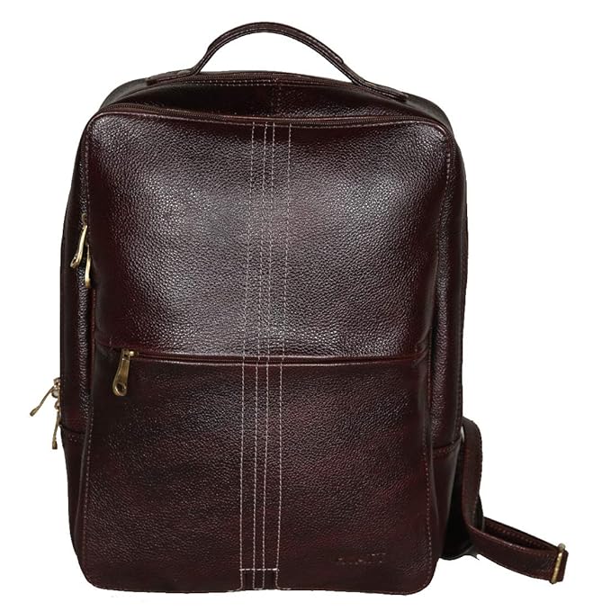 Leather Laptop Backpack - Four Line