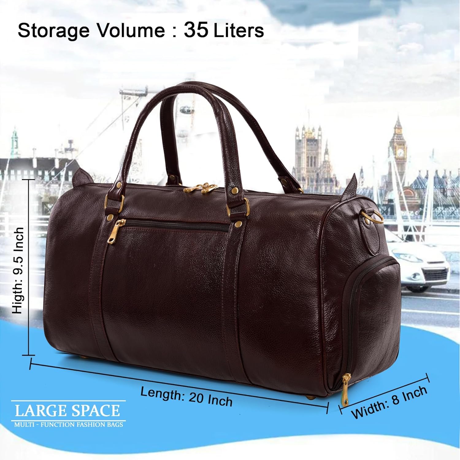 Leather Duffel Bag - Unknown