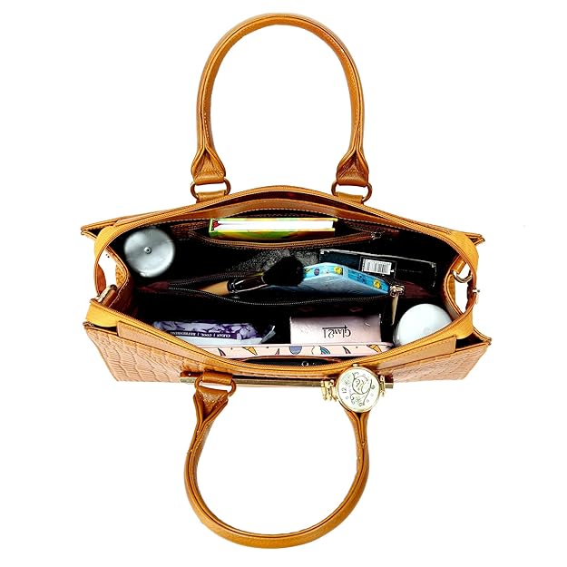 Croco Leather Handbag - PRADA