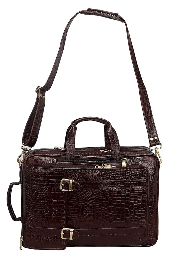 Leather Laptop Backpack Cum Office Bag - Convertible