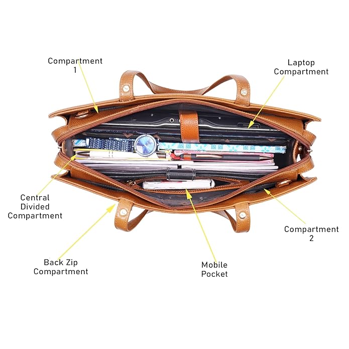 Leather Laptop Tote Bag - Boxa