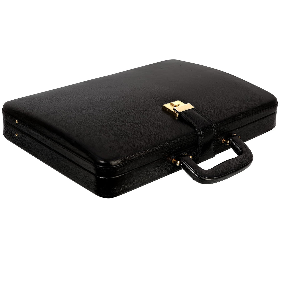 HAYAT Leather Accessories Natural Leather Briefcase for Men 24 litres Capacity Dimension-L-17 X H-12 X W-2.5 Inch Weight-1.4 KG