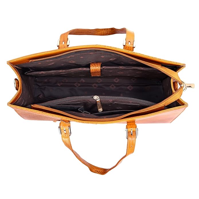 Leather Laptop Tote Bag - Modern Maven