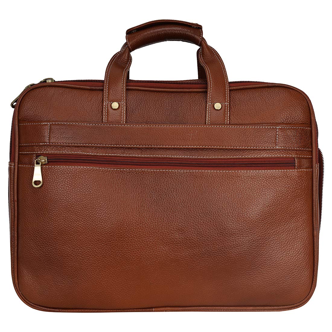 HAYAT 16 Inch Expandable Natural Leather Laptop Briefcase